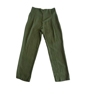 Know One Cares Pleated Dress Pants Green Womens Size Small
